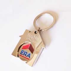 Custom House Trolley Coin Key Rings for House Renting Agents