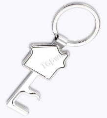 2020 New House Shape Bottle Opener Metal Key Chains