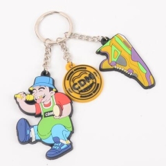 2D feito-à-medida de borracha Keychains para o hospital de crianças