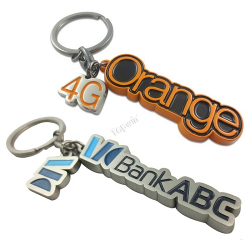 Cheap Promotional Printed Metal Key Chains