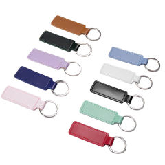 Hot Selling Multi Color Simple Leather Keyring Pendant