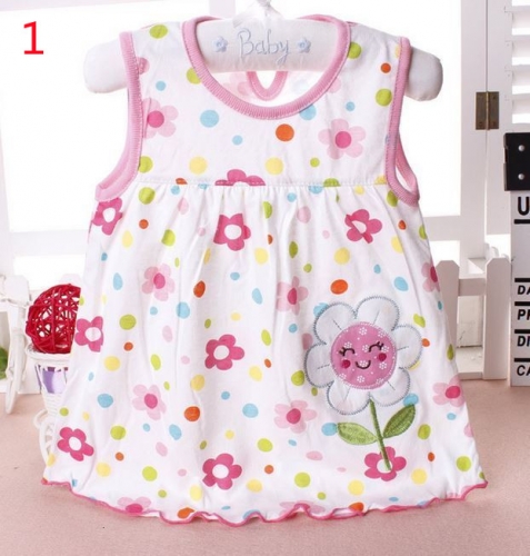 Baby Dress 2020 Summer New Girls Fashion Infantile Dresses Cotton Children's Clothes Flower Style Kids Clothing Dress