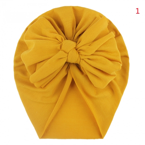 2021 Baby Stuff Accessories Baby Girl Hat With Bow Knot Infant Beanie Solid Big Bowknot Cap For Girls Kid Hats 1PC Warm Cap 0210