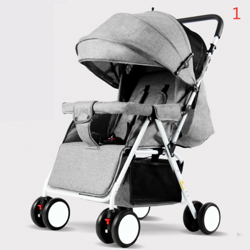 Portable Baby Stroller Folding Baby Carriage Ultra Lightweight and Convenient Can Sit Lie Baby Simple Child Mini Four Wheel Cart