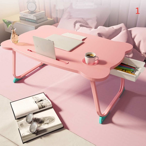 Multi-functional Folding Laptop Stand Holder Study Table Desk Wooden Foldable Computer Desk for Bed Sofa Tea Serving Table Stand