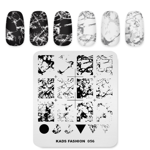 FASHION 056 Nail Stamping Plate Marble
