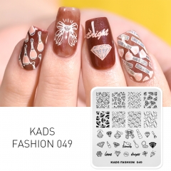 FASHION 049 Nail Stamping Plate Make Up & Perfume & Lipstick & Diamond