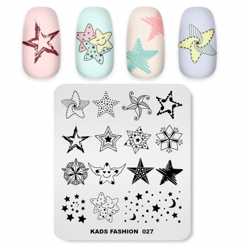 FASHION 027 Nail Stamping Plate Star