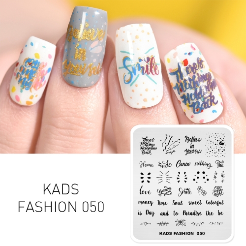 FASHION 050 Nail Stamping Plate Alphabet