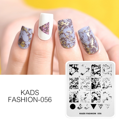 FASHION 056 Nail Stamping Plate Marble