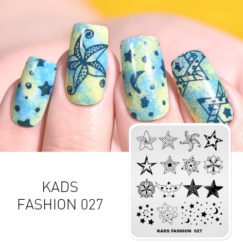 FASHION 027 Nail Stamping Plate Star