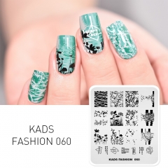 FASHION 060 Nail Stamping Plate Water & Plant