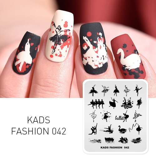 FASHION 042 Nail Stamping Plate Ballet