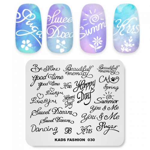 FASHION 030 Nail Stamping Plate Alphabet