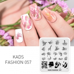 FASHION 057 Nail Stamping Plate Jigsaw & Plant & Animal