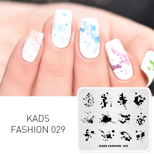 FASHION 029 Nail Stamping Plate Splashing Ink