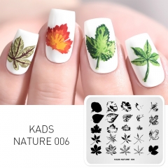 NATURE 006 Nail Stamping Plate Nature Leaf
