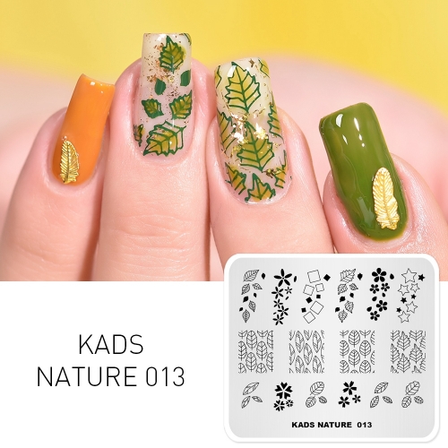 NATURE 013 Nail Stamping Plate Nature Leaf