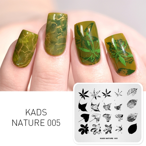 NATURE 005 Nail Stamping Plate Nature Leaf