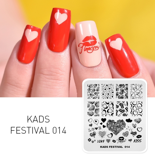 FESTIVAL 014 Nail Stamping Plate Festival Valentine's Day & Love
