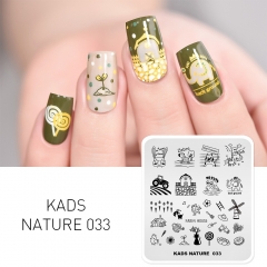 NATURE 033 ネイルスタンププレート 動物 キリン