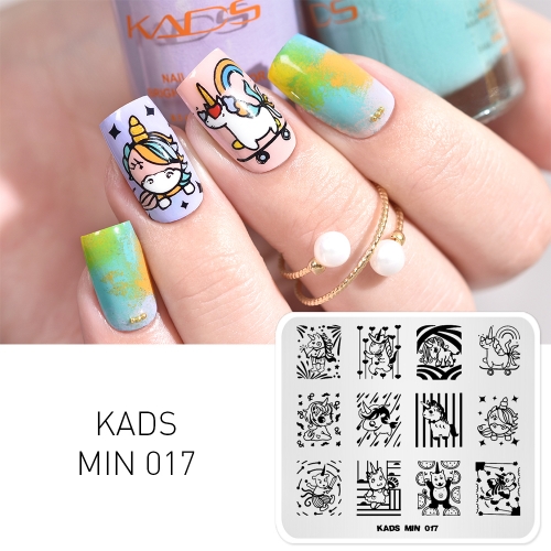 MIN 017 Nail Stamping Plate Unicorn