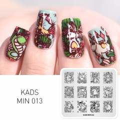 MIN 013 Nail Stamping Plate Flower Animal & Zodiac & Plant