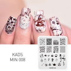 MIN 008 Nail Stamping Plate Coffee