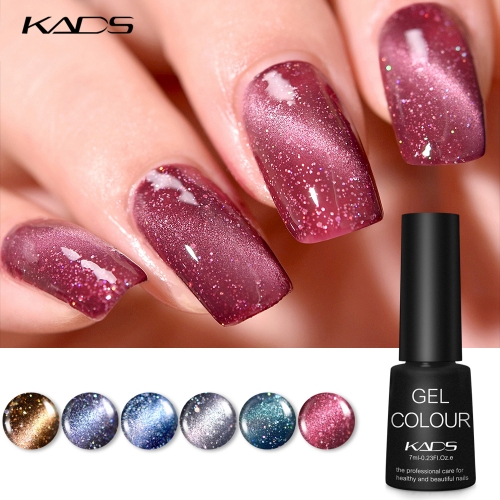 Starry Cat Eye Nail Gel Polish Plum & Glitters