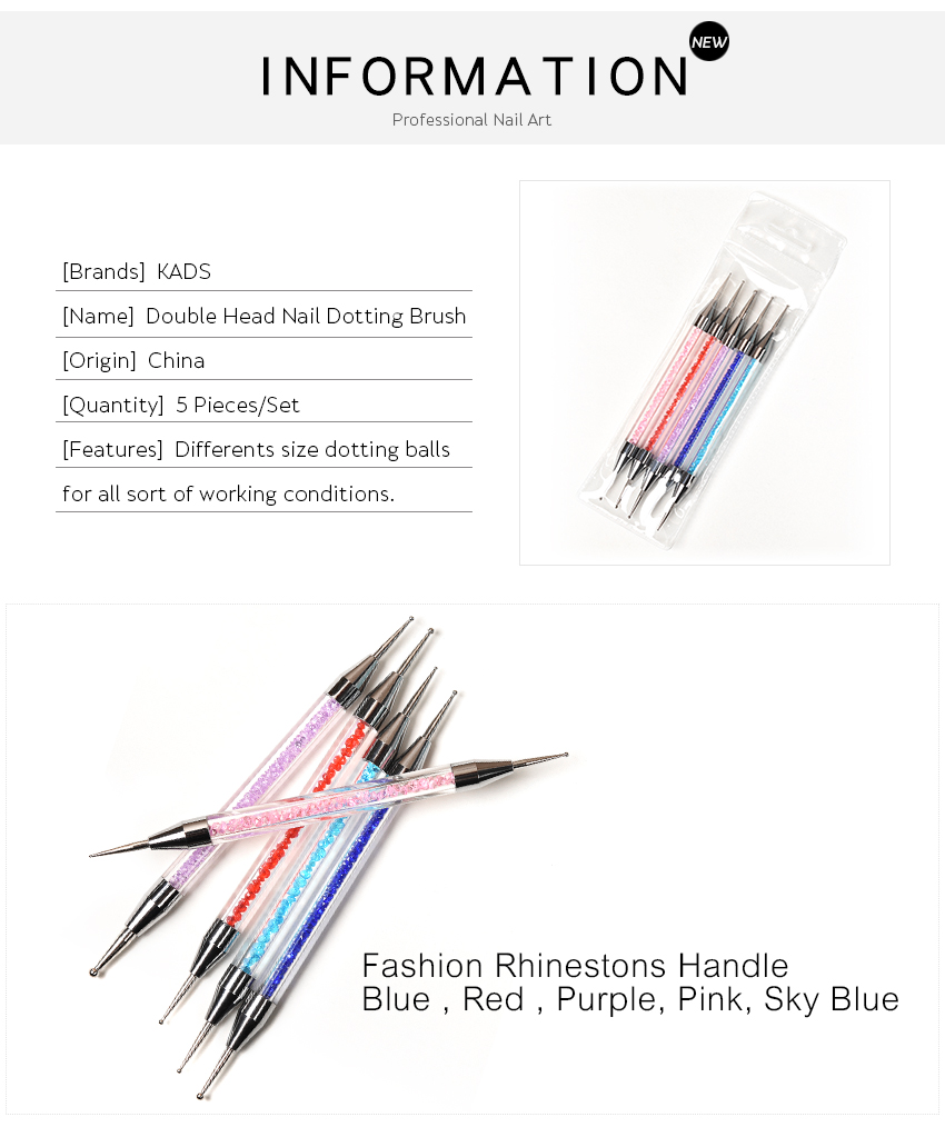 Double Head Nail Art Dotting Pen 430052 ,Painting Pen Sale KADS