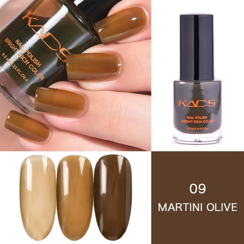 Martini Olive Jelly Nail Polish 9.5ml Saddle Brown