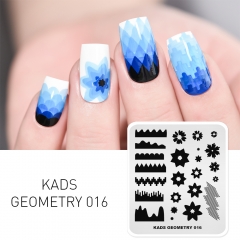 GEOMETRY 016 Nail Stamping Plate Geometry Flower Undulation