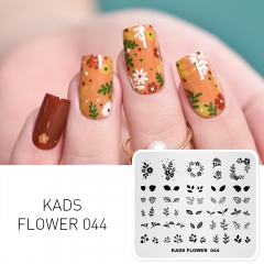 FLOWER 044 Nail Stamping Plate Small Leaves & Garland
