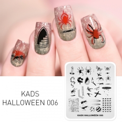 HALLOWEEN 006 Nail Stamping Plate Halloween Spider & Ant