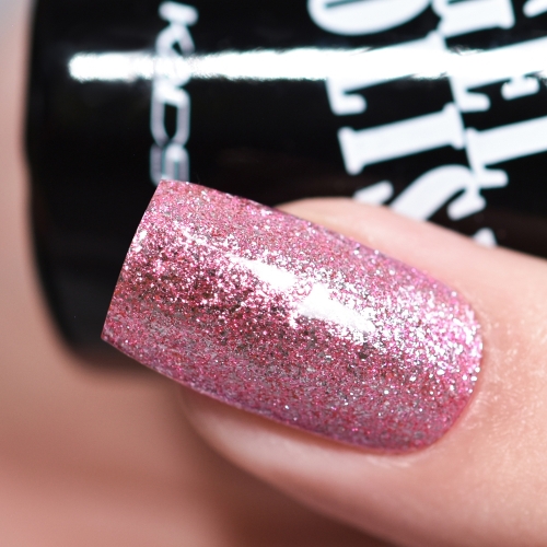 Platinum Glitter Gel Nail Polish Royal Fuchsia Foil