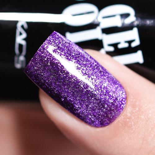 Platinum Glitter Gel Nail Polish Violet Foil