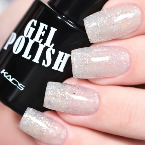 Gel Nail Polish Sequin Silver White