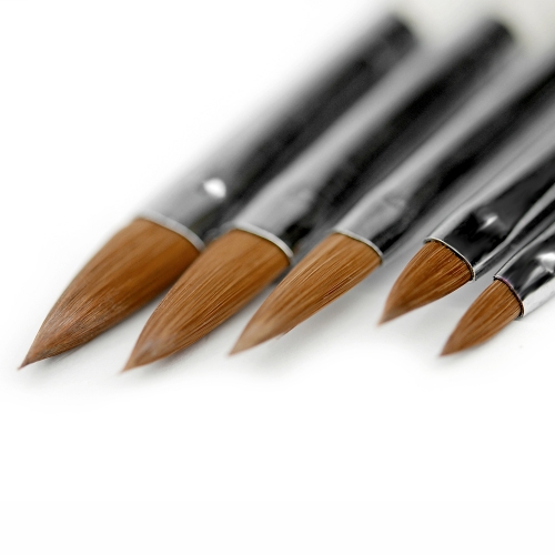 Kolinsky Sable Nail Art Brush Set Black 430012