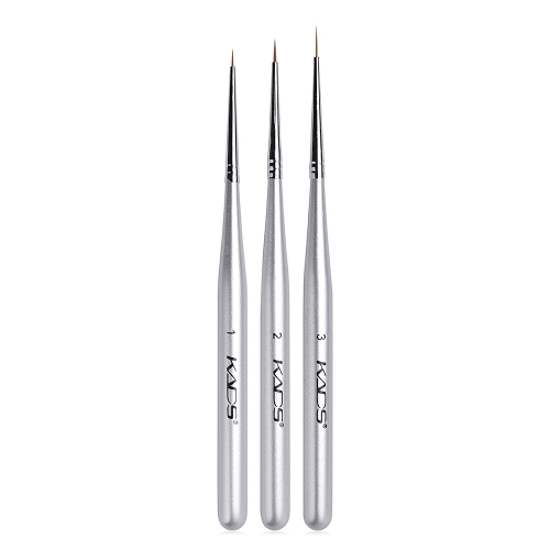 Silver Wood Nail Art Hook Line Pen Set Liner Brush 430021