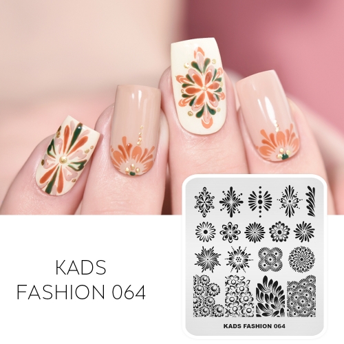 FASHION 064 Nail Stamping Plate Flower