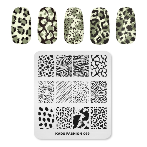 FASHION 069 Nail Stamping Plate Leopard