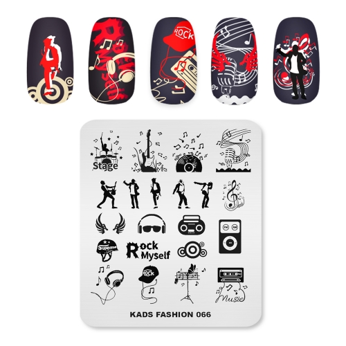 FASHION 066 Nail Stamping Plate Music