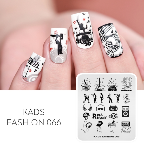 FASHION 066 Nail Stamping Plate Music