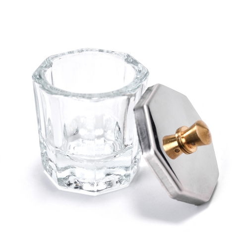 Nail Art Crystal Glass Dappen Dish & Lid 410053