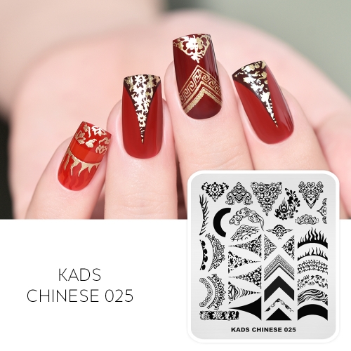 CHINESE 025 Nail Stamping Plate Totem