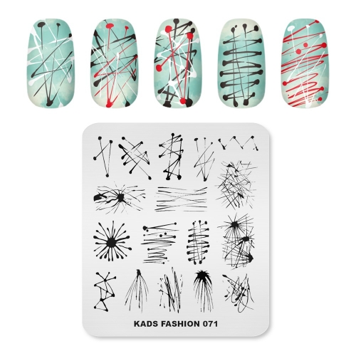 FASHION 071 Nail Stamping Plate Lines