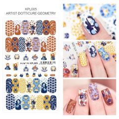 Water Transfer Nail Sticker Artist & Dotticure & Geometry