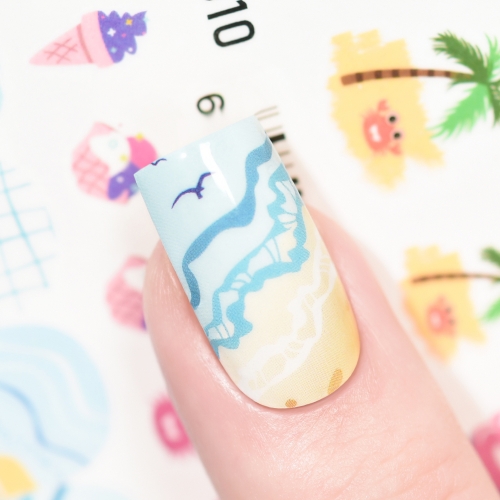 Water Transfer Nail Sticker Summer & Vacation & Beach