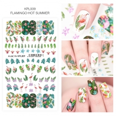 Water Transfer Nail Sticker Flamingo & Hot Summer