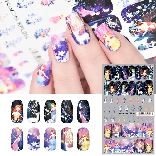 Water Transfer Nail Sticker Night Elf & Elk